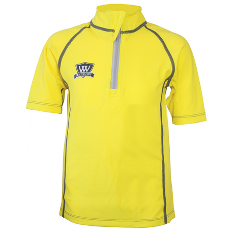 Woof Wear Young Rider Short Sleeve Riding Shirt #colour_sunshine-yellow