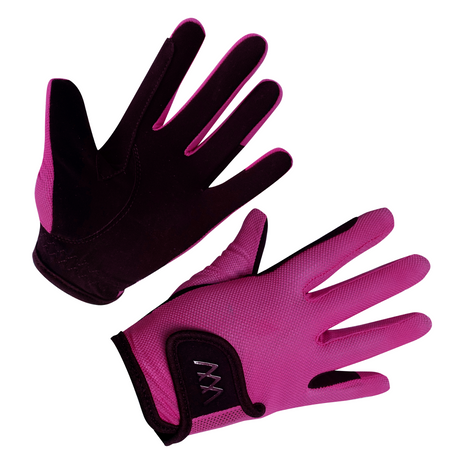 Woof Wear Young Riders Pro Riding Gloves #colour_berry-black