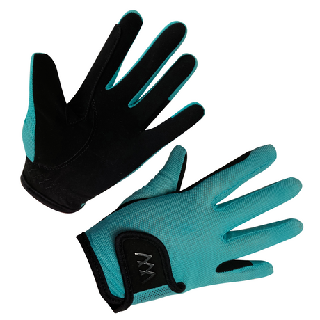 Woof Wear Young Riders Pro Riding Gloves #colour_turquoise-black