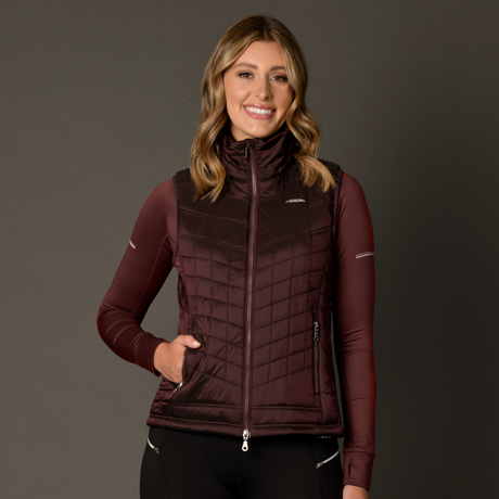 Weatherbeeta Gia Puffer Vest #colour_mulberry