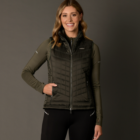 Weatherbeeta Gia Puffer Vest #colour_olive
