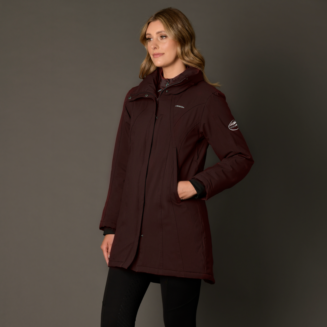 Weatherbeeta Kyla Technical Waterproof Long Line Jacket #colour_mulberry