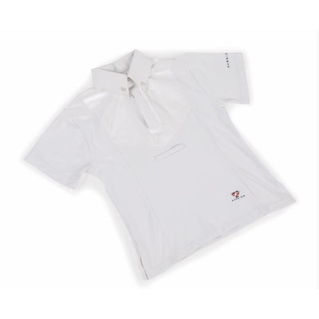 Shires Aubrion Childs Short Sleeve Tie Shirt #colour_white