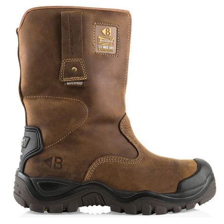 Buckbootz BSH010BR Safety Rigger Boot #colour_brown