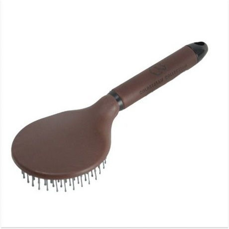 Coldstream Faux Leather Mane and Tail Brush #colour_brown-black