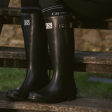 GS Equestrian Ladies Black Hexworthy Wellington Boots#colour_black