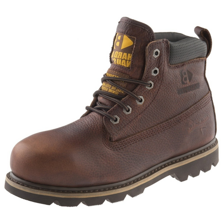 Buckbootz B750SMWP Goodyear Welted Safety Lace Boot #colour_deep-brown