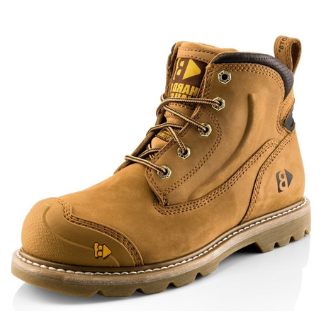 Buckbootz B650SM Goodyear Welted Safety Lace Boot #colour_honey