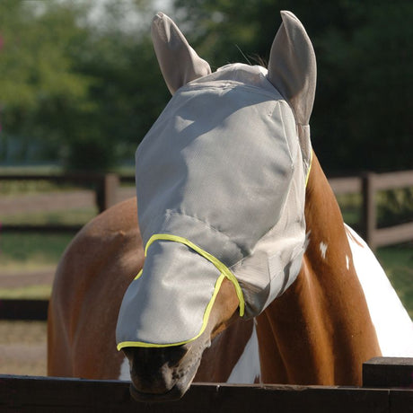 Equilibrium Field Relief Max Fly Mask #colour_grey-yellow