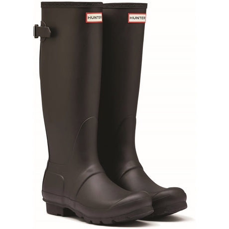 Hunter Original Tall Back Adjustable Women's Wellington Boots #colour_black