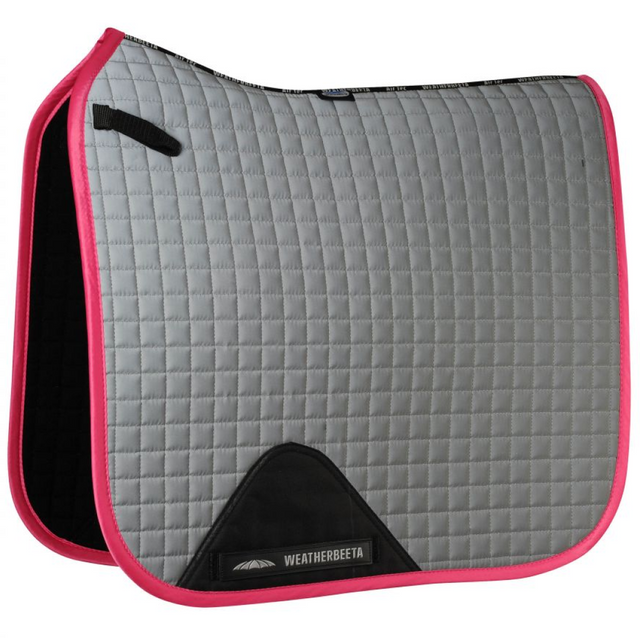 Weatherbeeta Reflective Prime Dressage Saddle Pad #colour_silver-pink