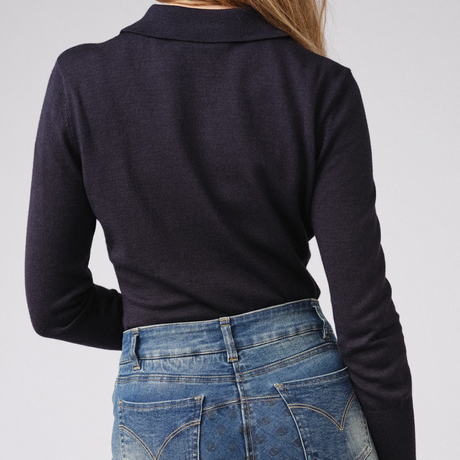 PS of Sweden Navy Hailey Fine Knit Sweater #colour_navy