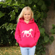 British Country Collection Champion Pony Childrens Hoodie #colour_fuchsia