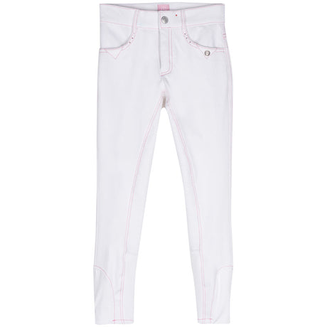 Imperial Riding Dancer Silicon Full Seat Breeches #colour_white-pink