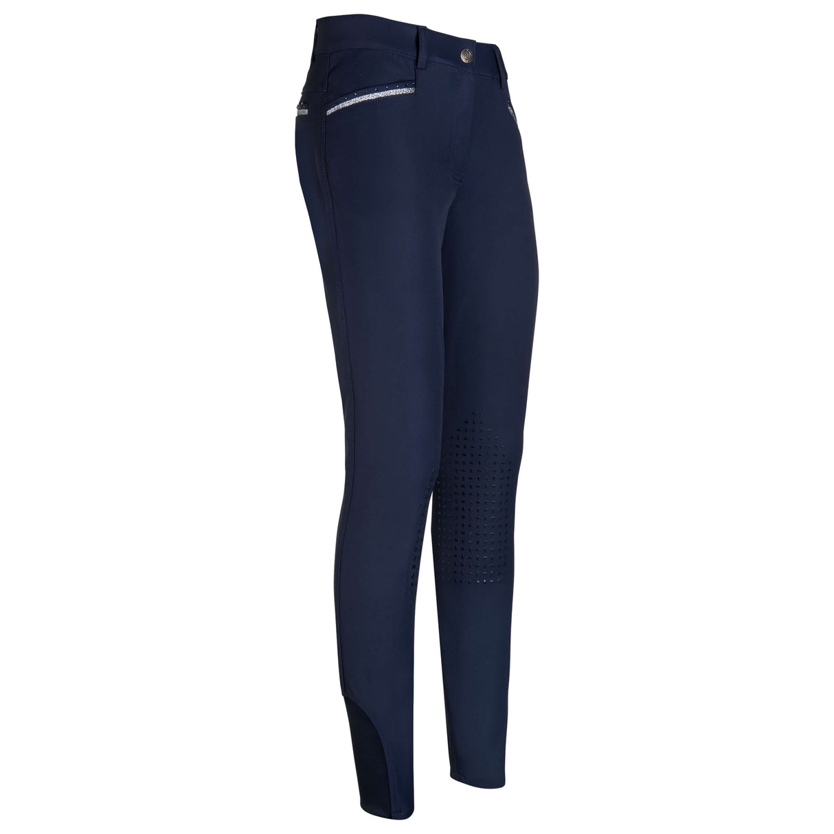 Imperial Riding El Capone Silicone Knee Patch Breeches #colour_navy
