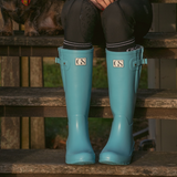 GS Equestrian Ladies Teal Hexworthy Wellington Boots#colour_teal